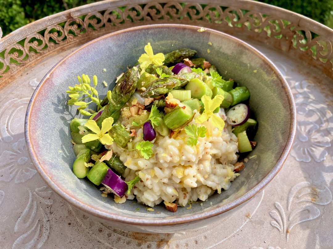 Mandel-Risotto mit grünem Spargel (4)